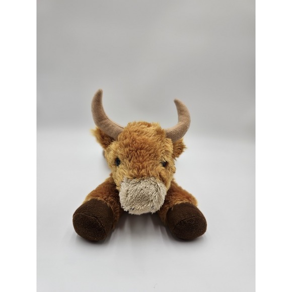 Aurora Other - Aurora Brown Steer Longhorn Cow Bull Plush Flopsie 8" Stuffed Animal Realistic